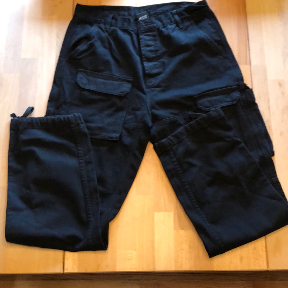 Teeqo Black Cargo Pants